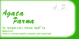 agata parma business card